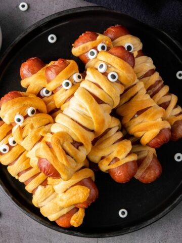 FEATURED Air Fryer Mummy Hot Dogs.