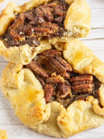 Mini Chocolate Pecan Galettes.