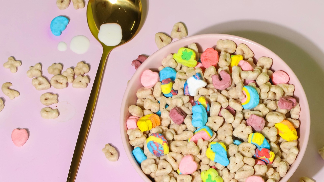 Bowl of Lucky Charms Cereal