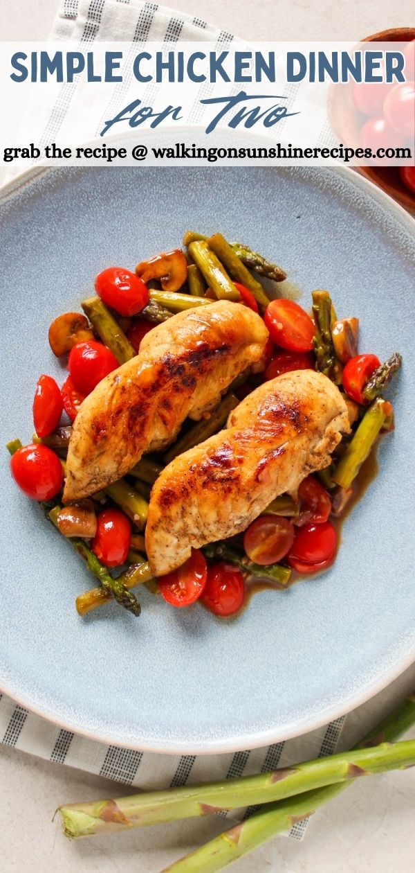 Simple Chicken Dinner for Two Pin.