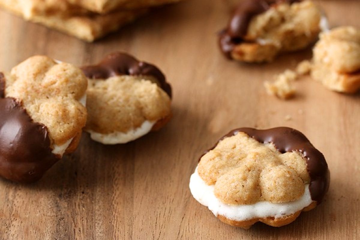 S’mores Spritz Sandwich Cookies