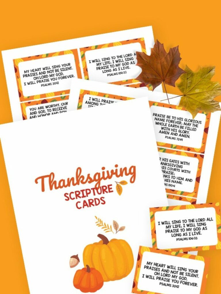 Promo photo of scripture place cards.
