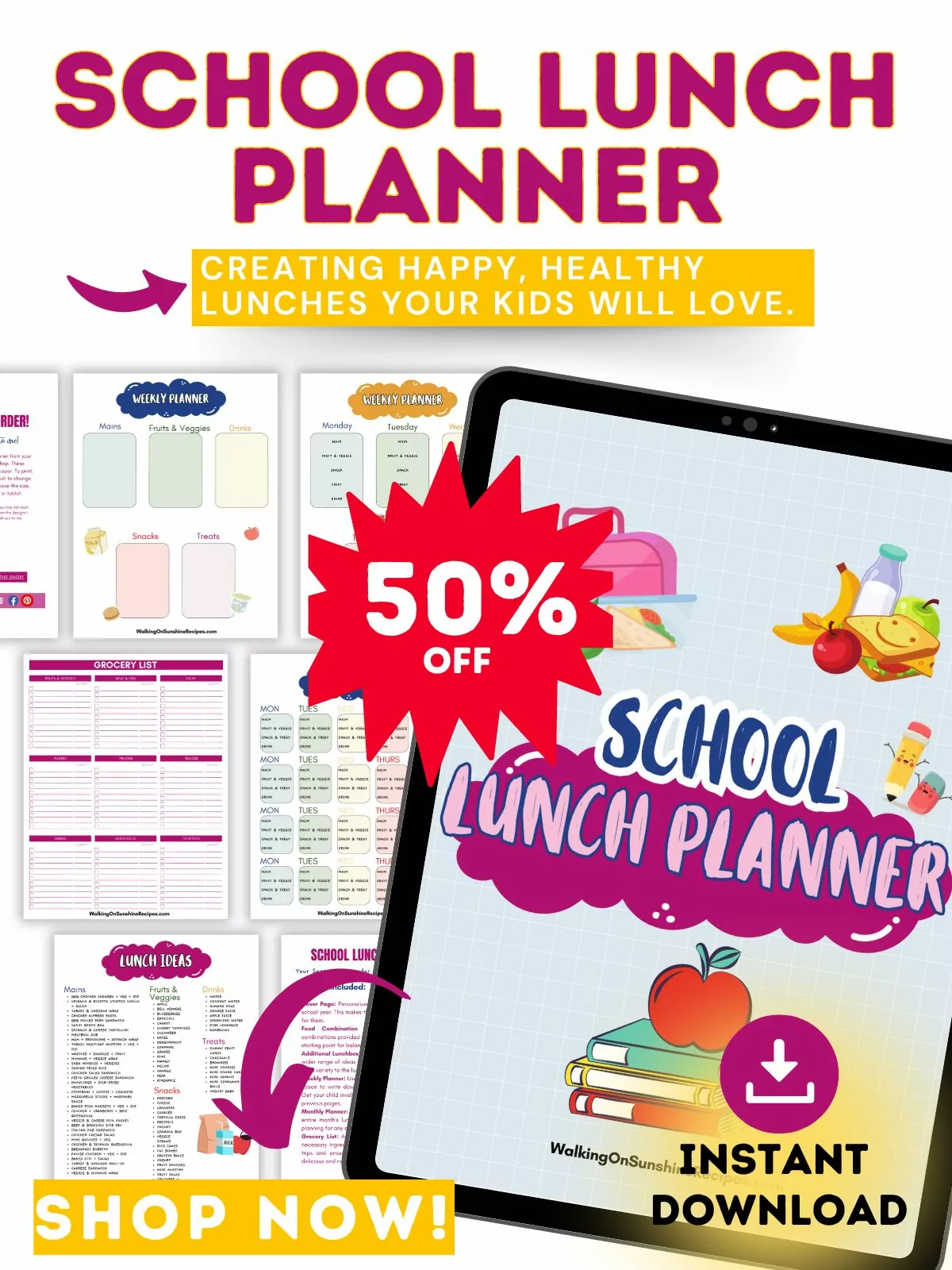school lunch planner promo.