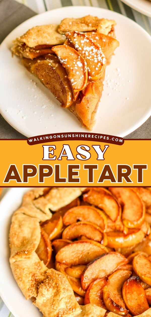 easy apple tart with pie crust.