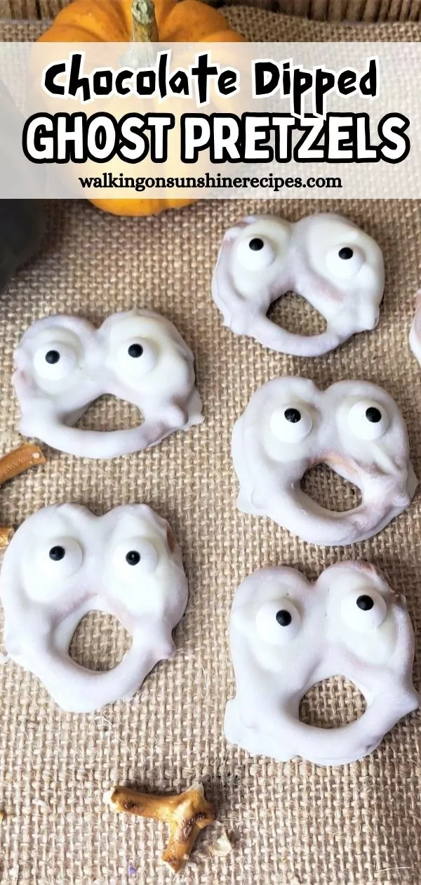 Chocolate Dipped Ghost Pretzels Pin.