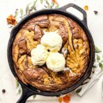 Cast Iron Skillet Pumpkin Brownies.