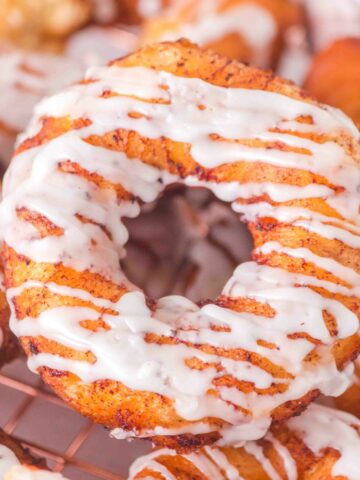Glazed Cinnamon Roll Donut.