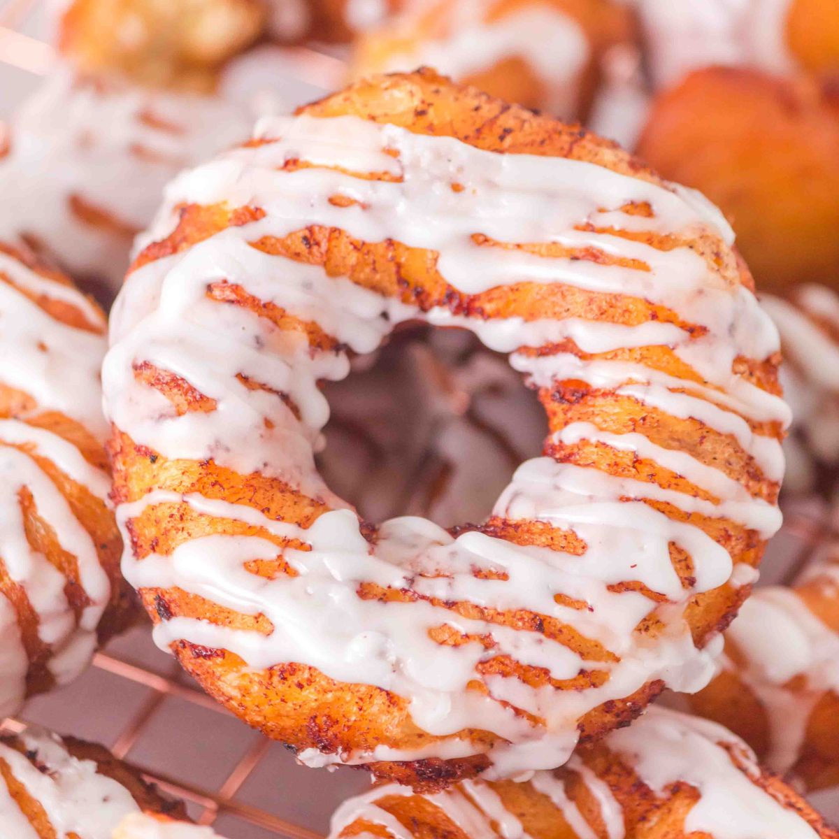 Glazed Cinnamon Roll Donut.