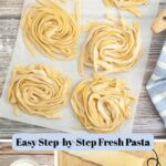 homemade fettuccine pinterest graphic.