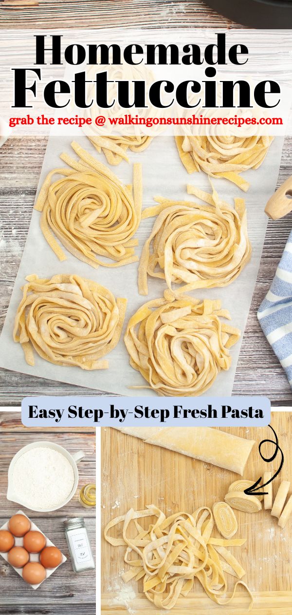 homemade fettuccine pinterest graphic.