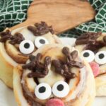 Rudolph Shaped Cinnamon Rolls Pin.