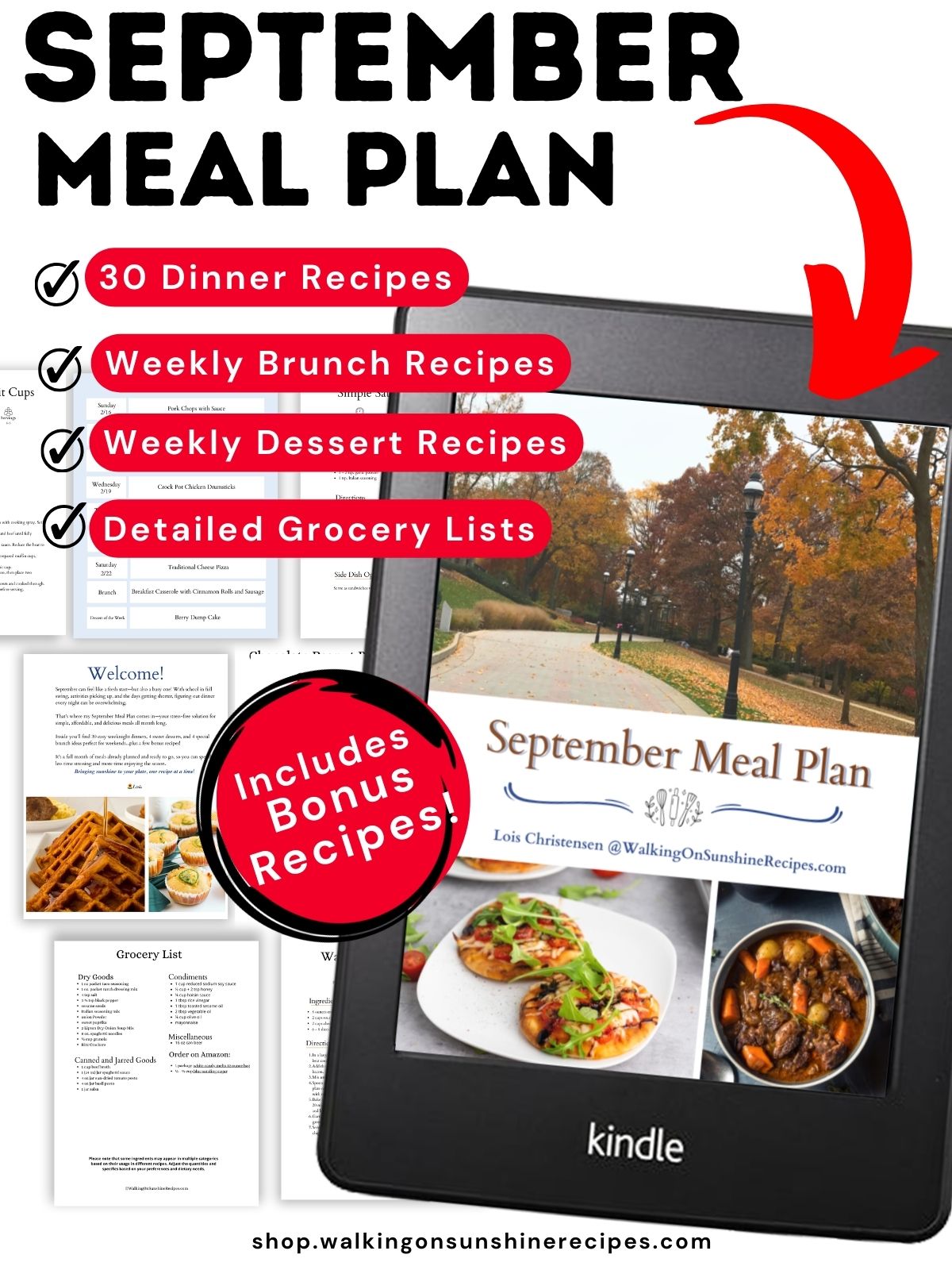 main promo photo for meal plan for the month of September.