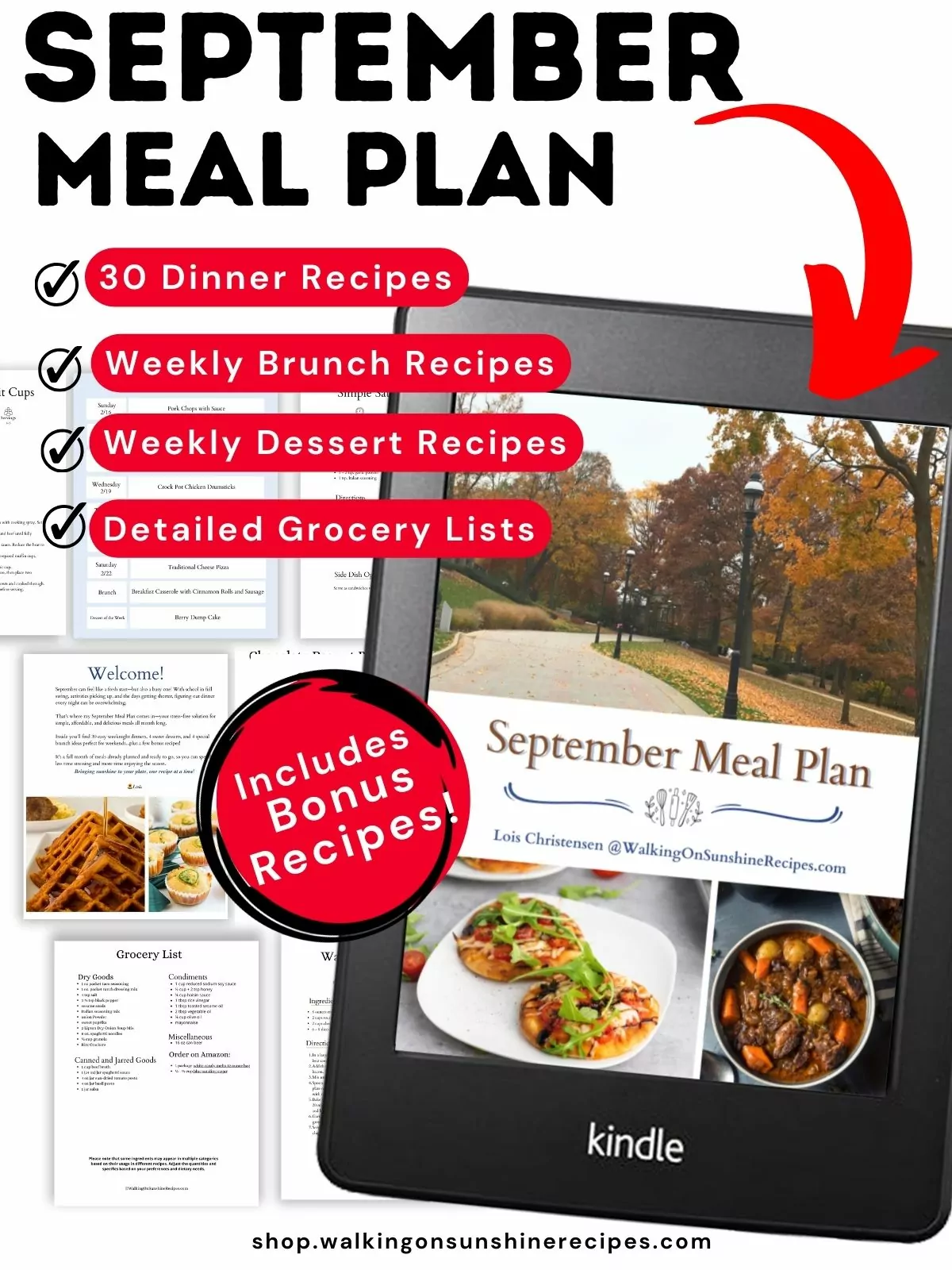 main promo photo for meal plan for the month of September.