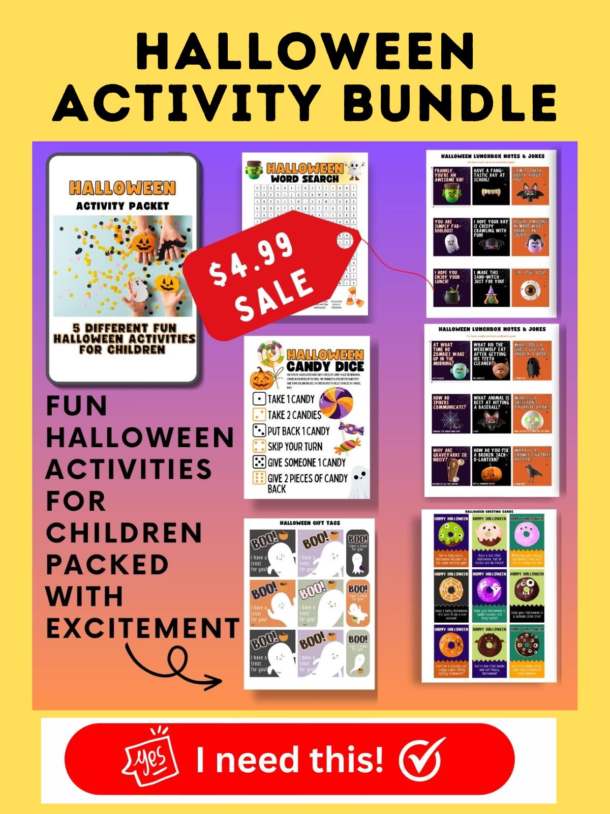 Halloween activity bundle large promo photo.