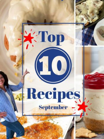 top ten featured with text overlay and photo of myself.