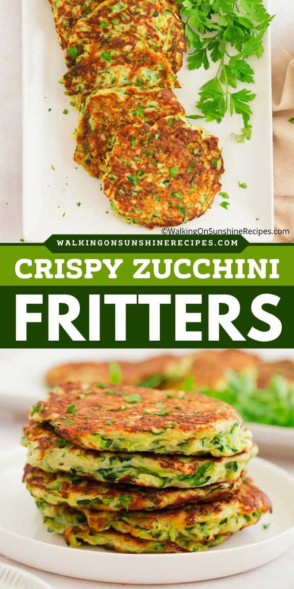 pan fried zucchini fritters.