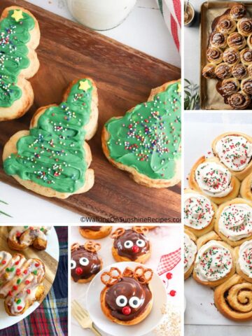 Christmas Shaped Cinnamon Rolls