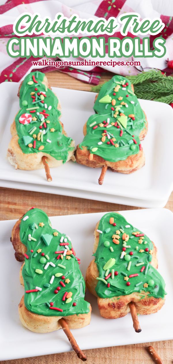 Christmas Tree Cinnamon Rolls on a Stick Pin.