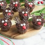 Mini Reindeer Cupcakes.
