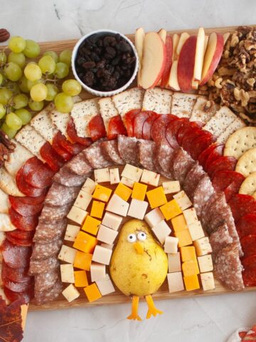 Thanksgiving Turkey Charcuterie Board.