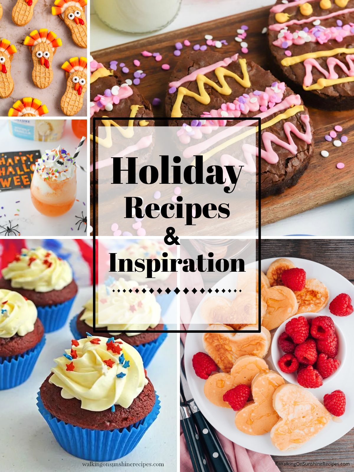 collage photo for holidays and recipes.