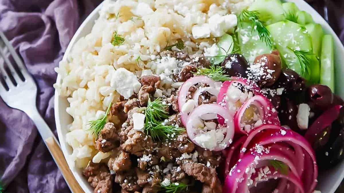 Greek Brown Rice Bowls