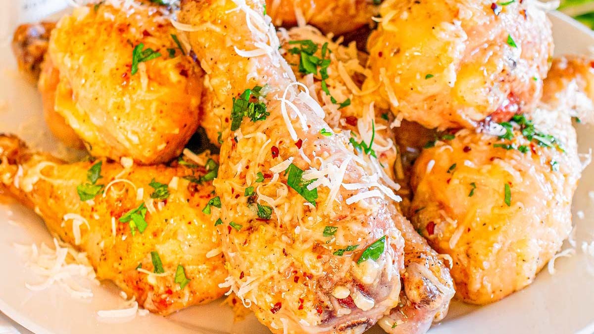 Garlic Parmesan Sheet Pan Chicken Drumsticks