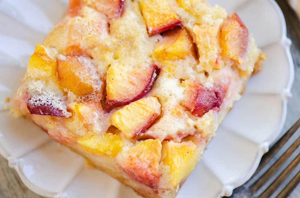 Easy Peach Custard Dessert