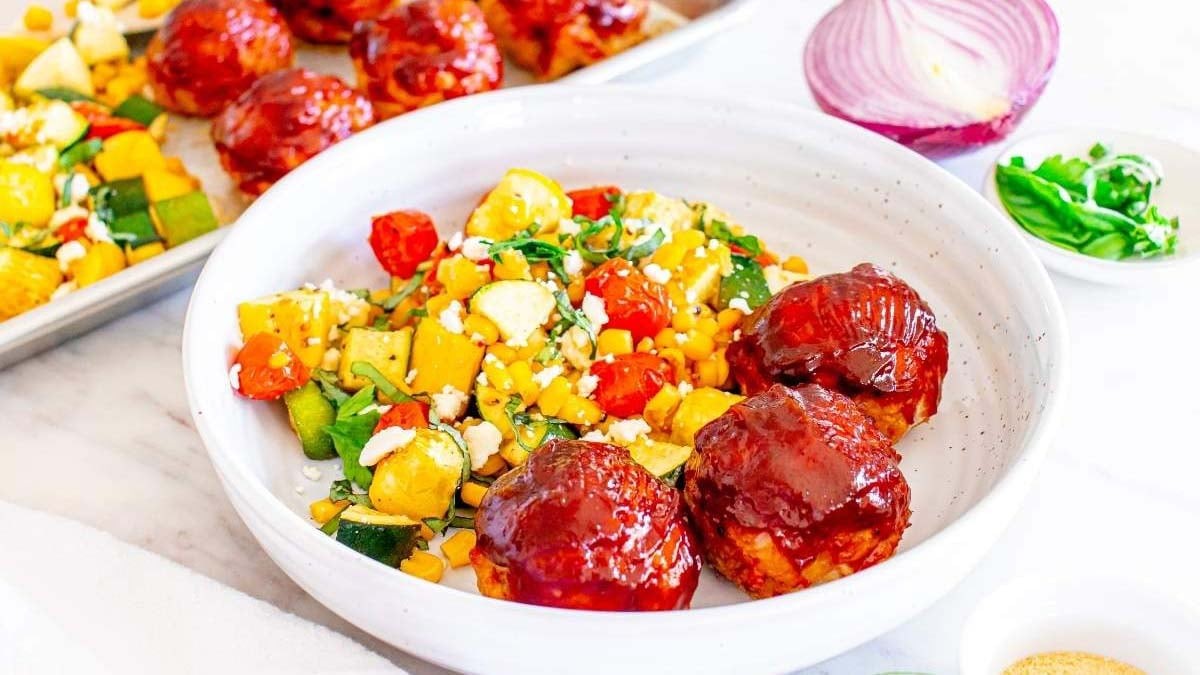 Sheet Pan BBQ Meatballs