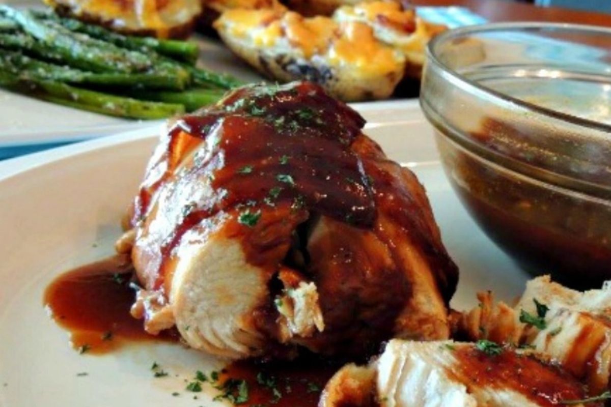 Bacon Wrapped BBQ Crock Pot Chicken