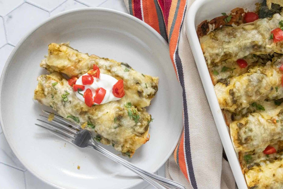 Green Chile Chicken Enchiladas