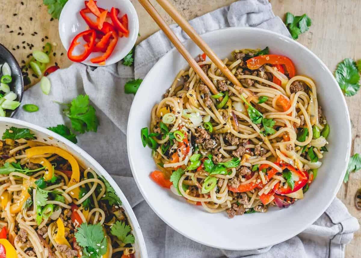 Spicy Udon Noodle Stir Fry