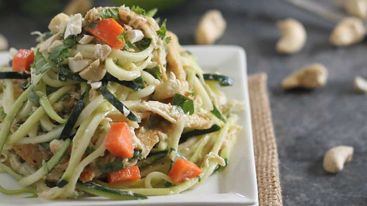 Thai Chicken Zucchini Noodles