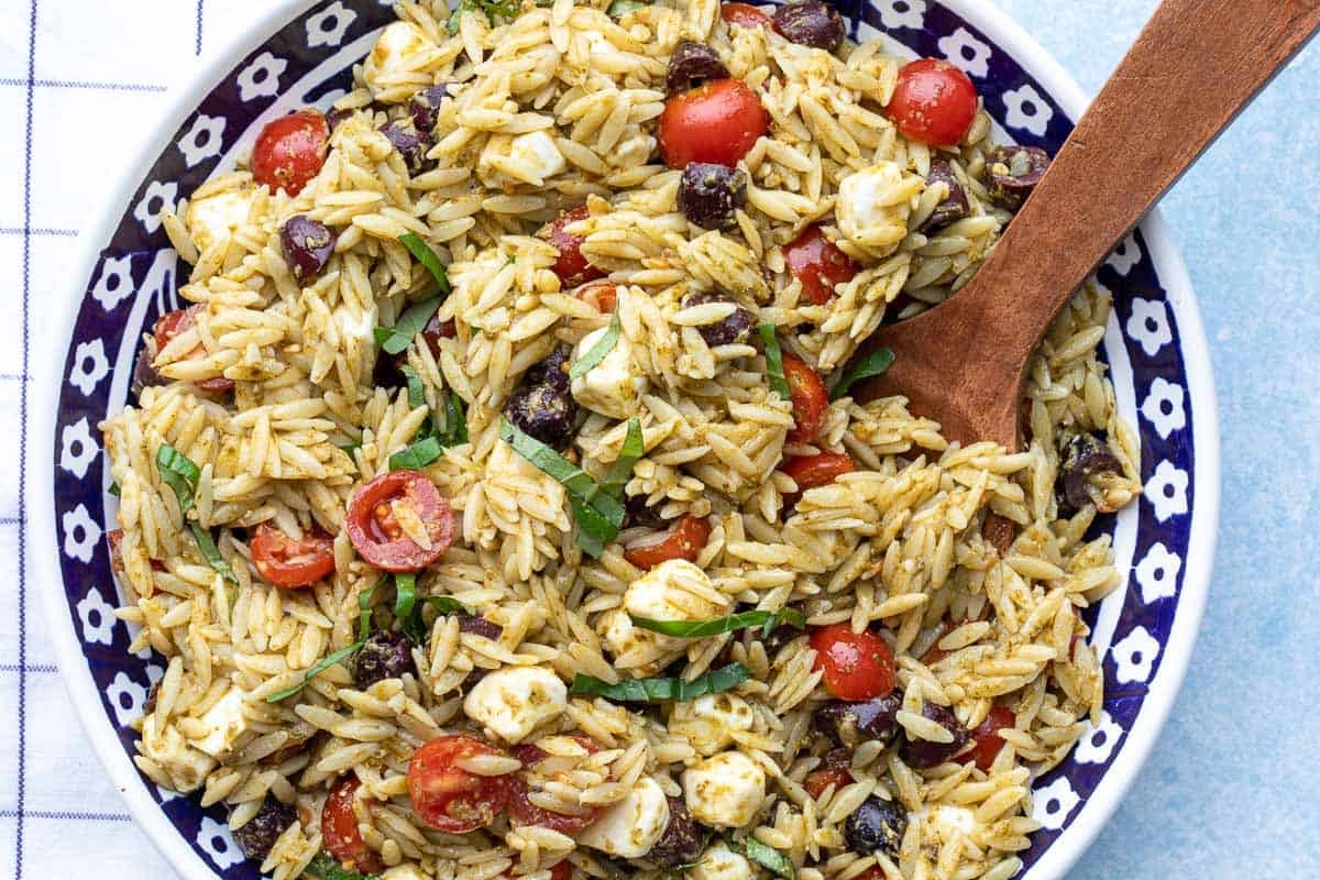 20-Minute Orzo Pesto Salad
