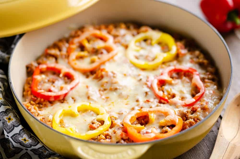 30 Minute Sausage Stuffed Pepper Skillet