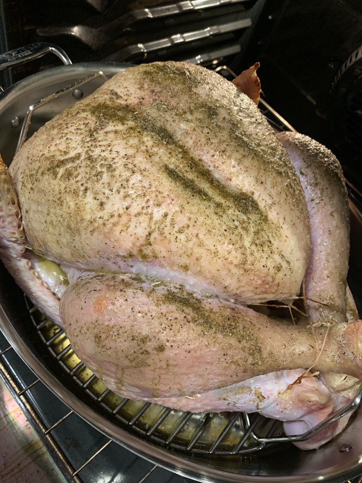 roasting pan with rack for turkey.