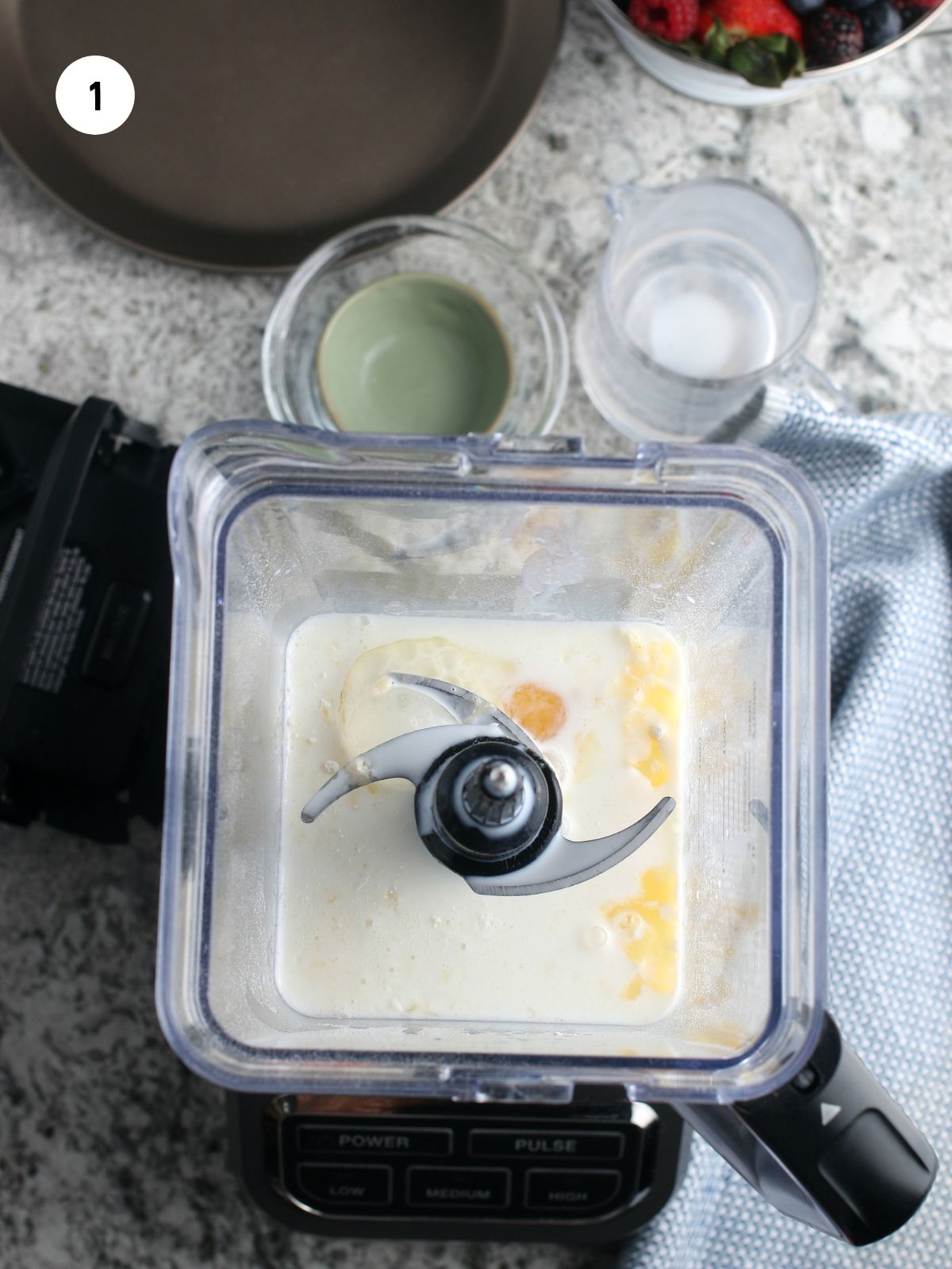 ingredients in blender.