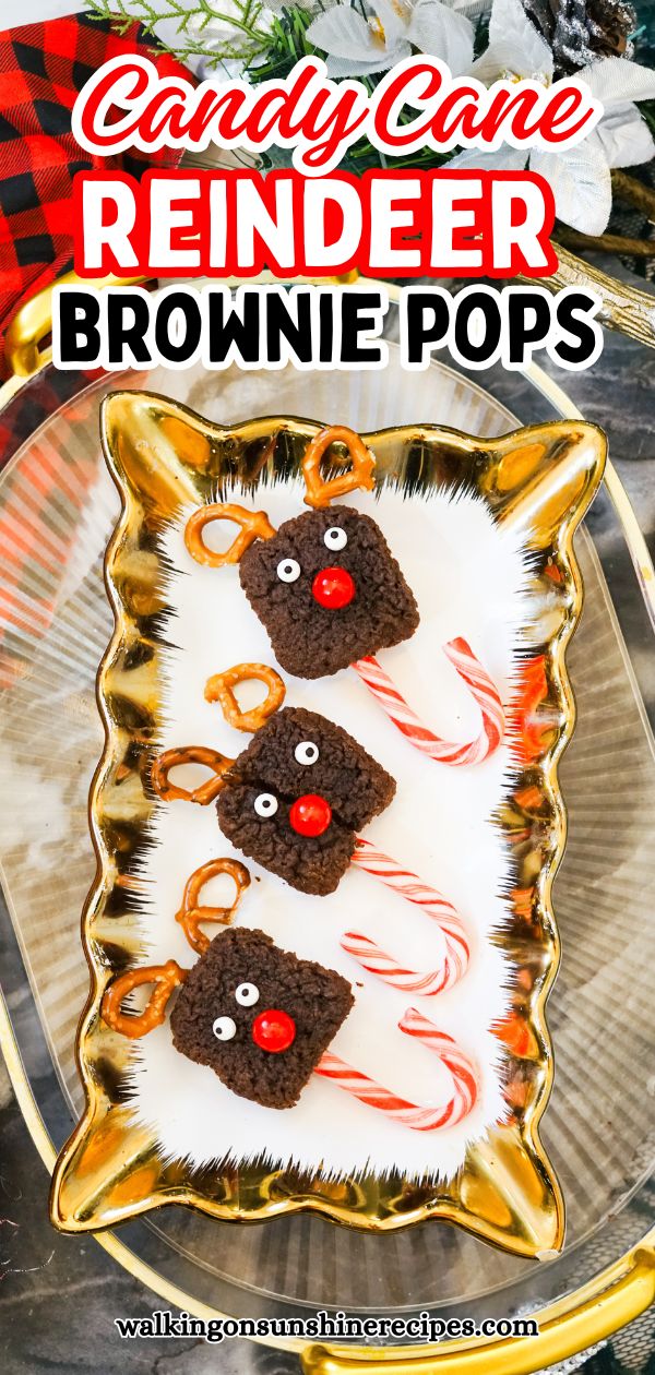 Candy Cane Reindeer Brownie Pops Pin.