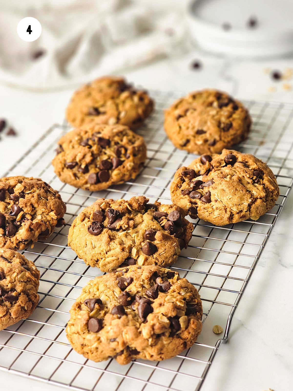 baked cookies on cooling rack.