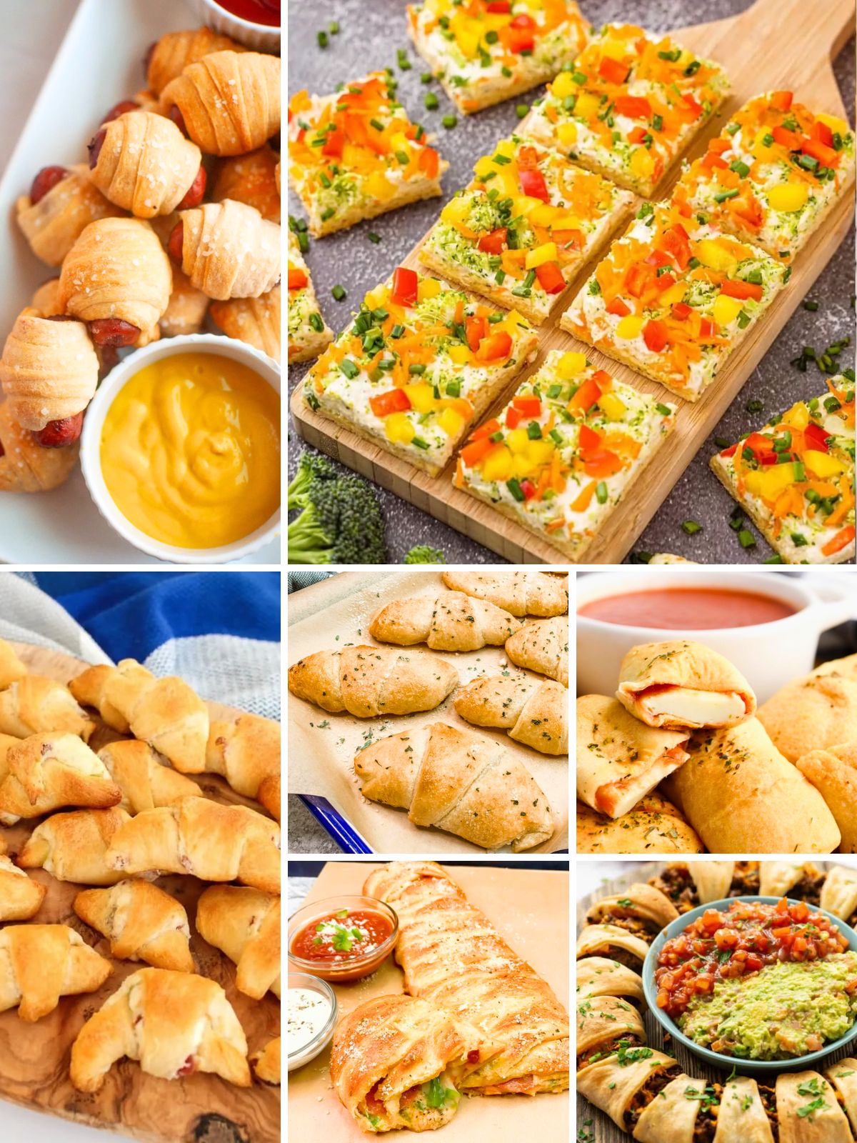 Appetizers made with Pillsbury Crescent Rolls