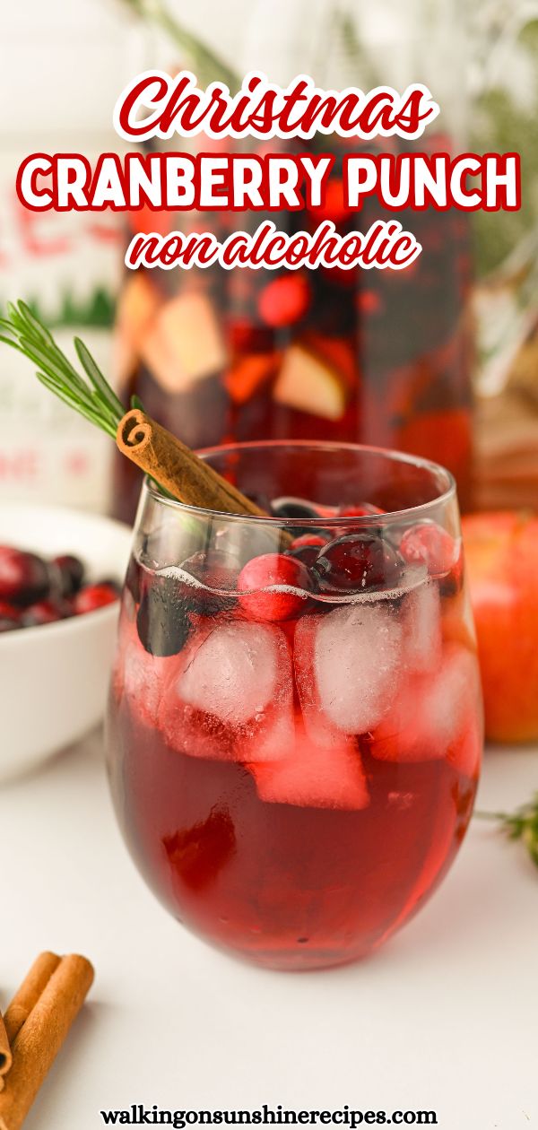 Christmas Cranberry Punch Non Alcoholic Pin.