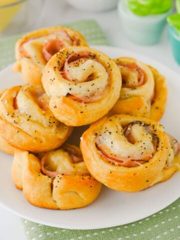 Ham and Cheese Crescent Roll Pinwheels.