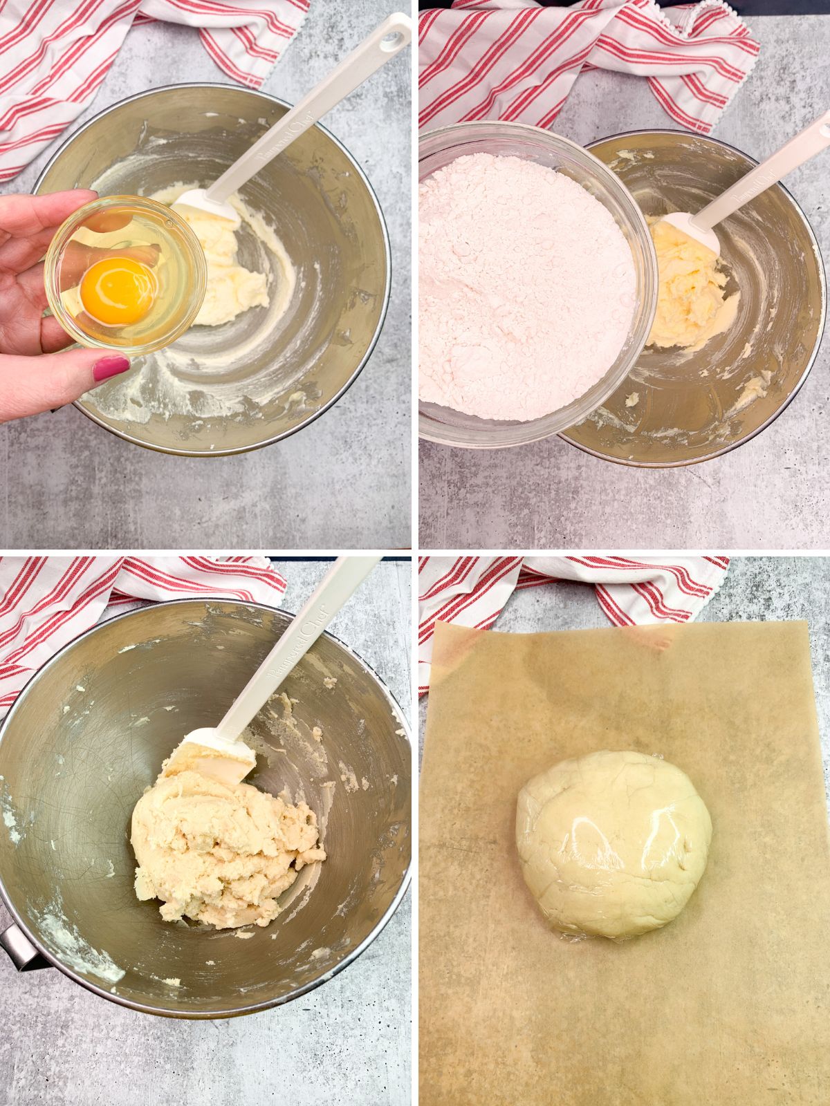 Italian christmas cookie tree dough process photos.