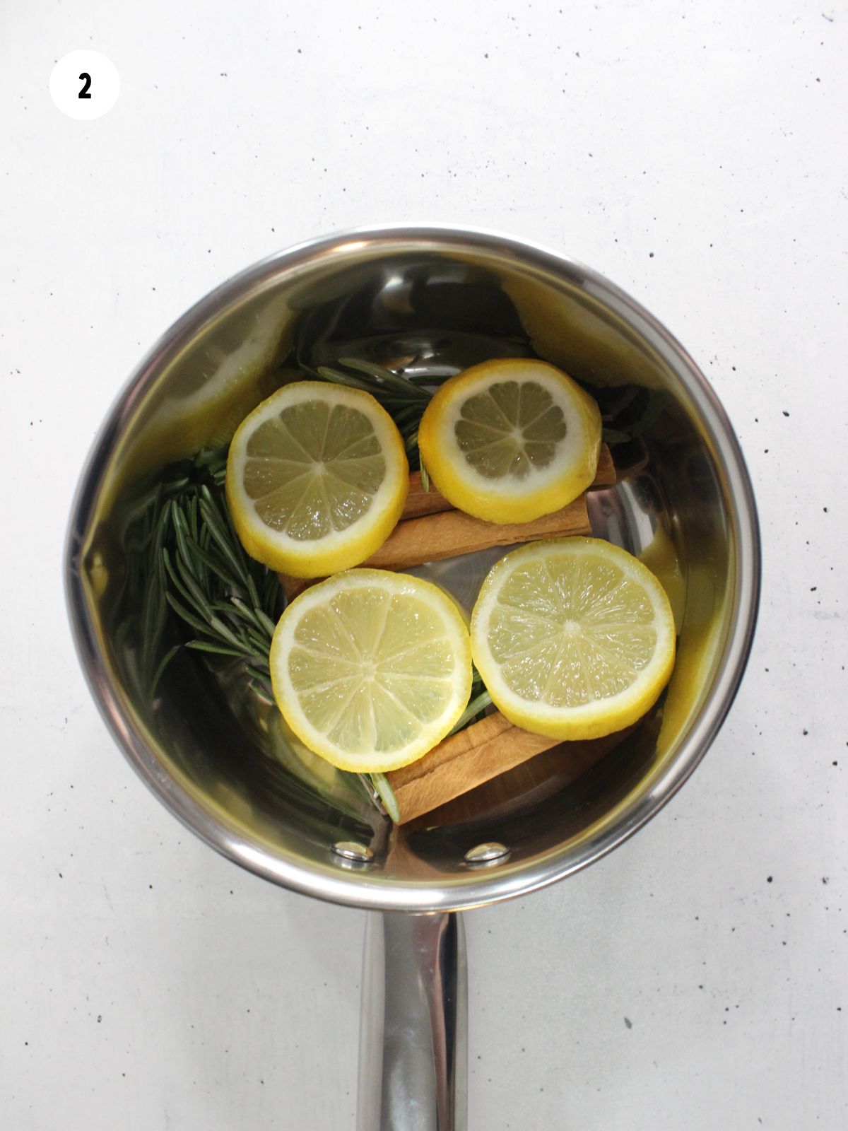 Medium pot with all ingredients added.