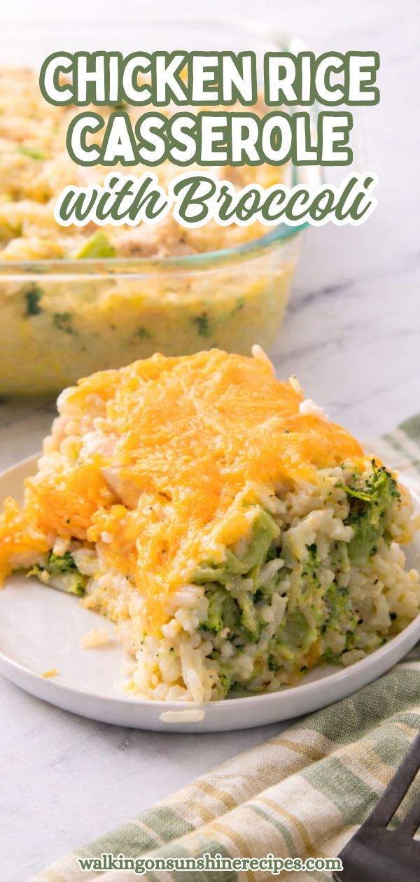 Chicken Rice Casserole with Broccoli Pin.