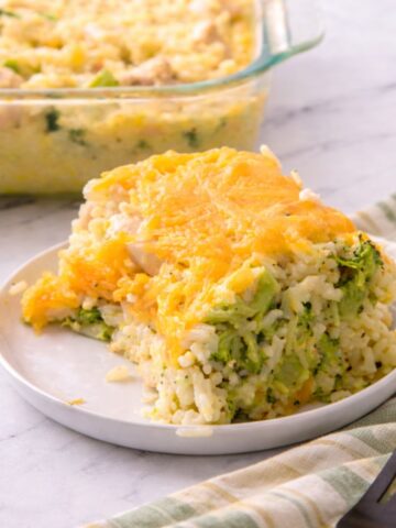 Chicken Rice Casserole with Broccoli.
