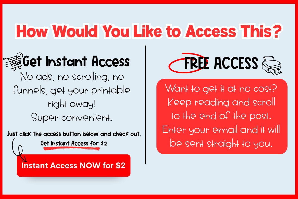 Graphic showing options to access a printable instantly or by email.