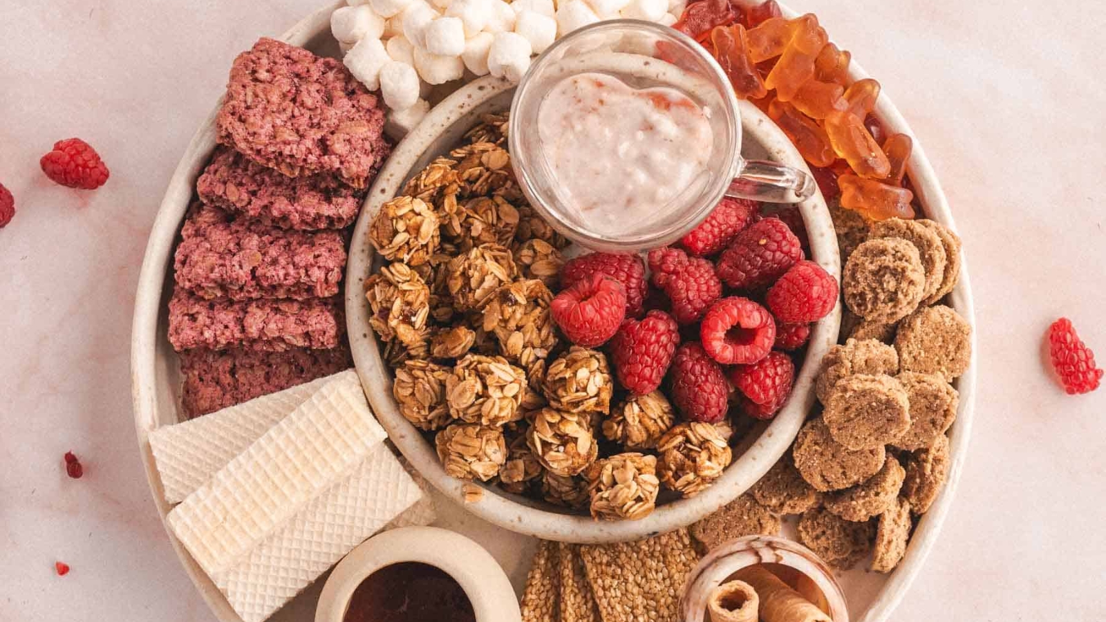 A Valentine's Day dessert board.