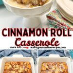 breakfast casserole with cinnamon rolls.