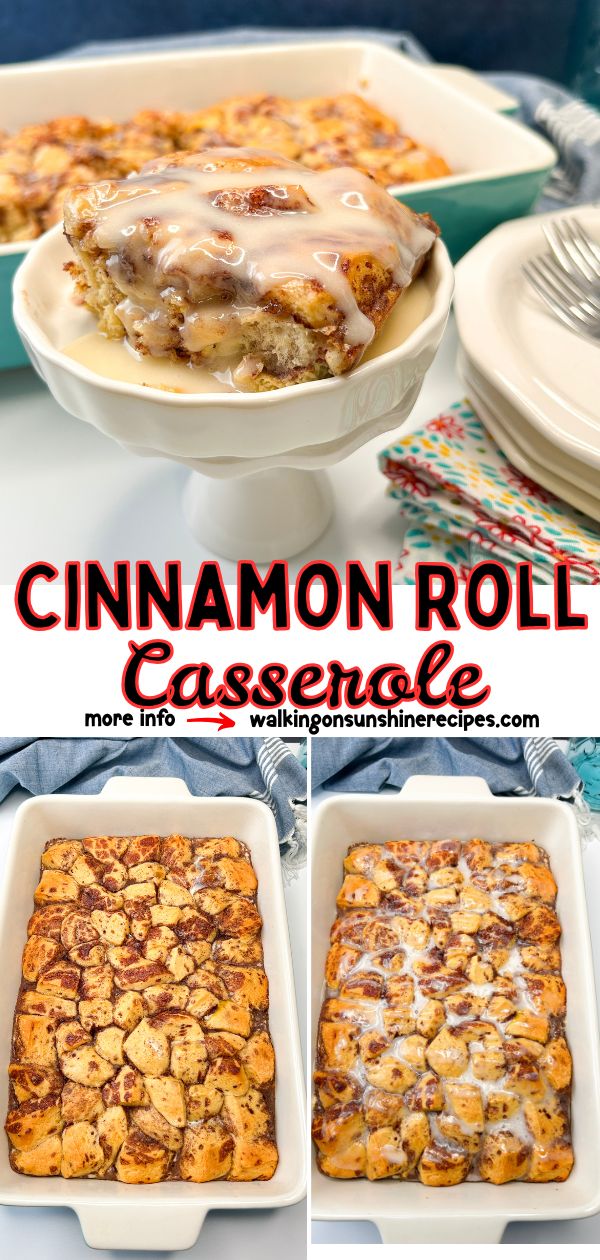 breakfast casserole with cinnamon rolls.